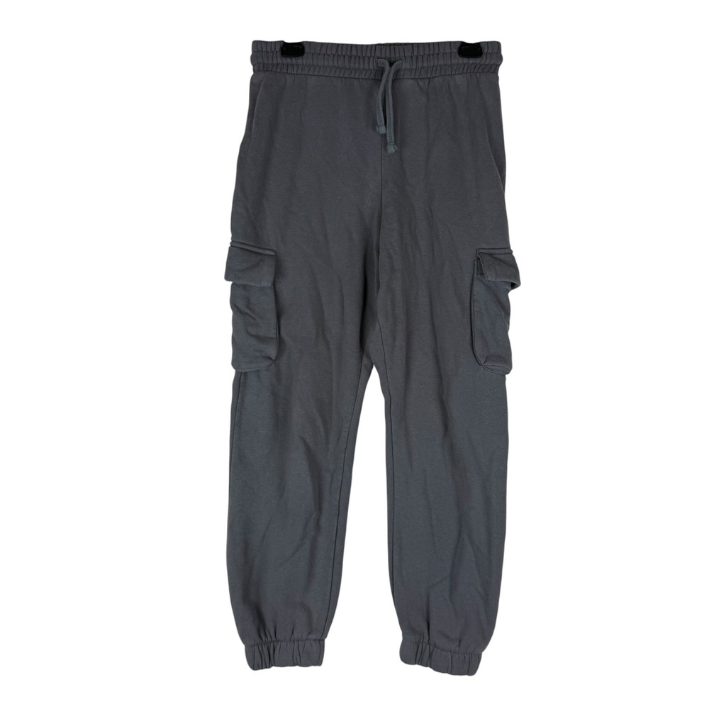 Gap Sweatpants‎ Mens Medium Gray Fleece Lined Cargo Pockets Tapered Leg Athletic